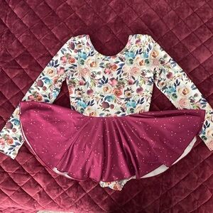 Cheeky plum girls long sleeve leotard